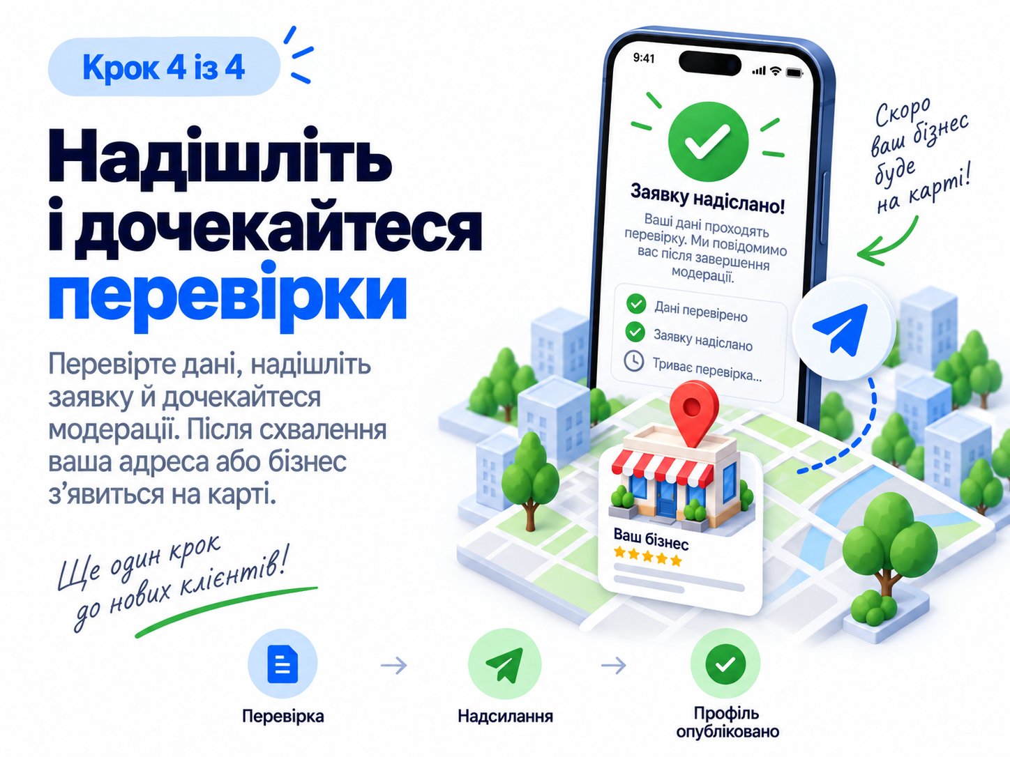 Підтвердження бізнесу на Картах Google